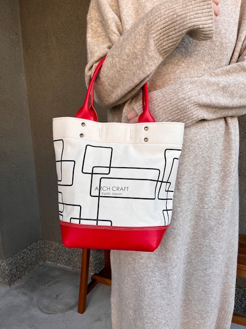 KLW Kyotani Leather Works CANVAS TOTE-SM-RED 帆布トートバッグ 『Labyrinth』 Bag　鞄