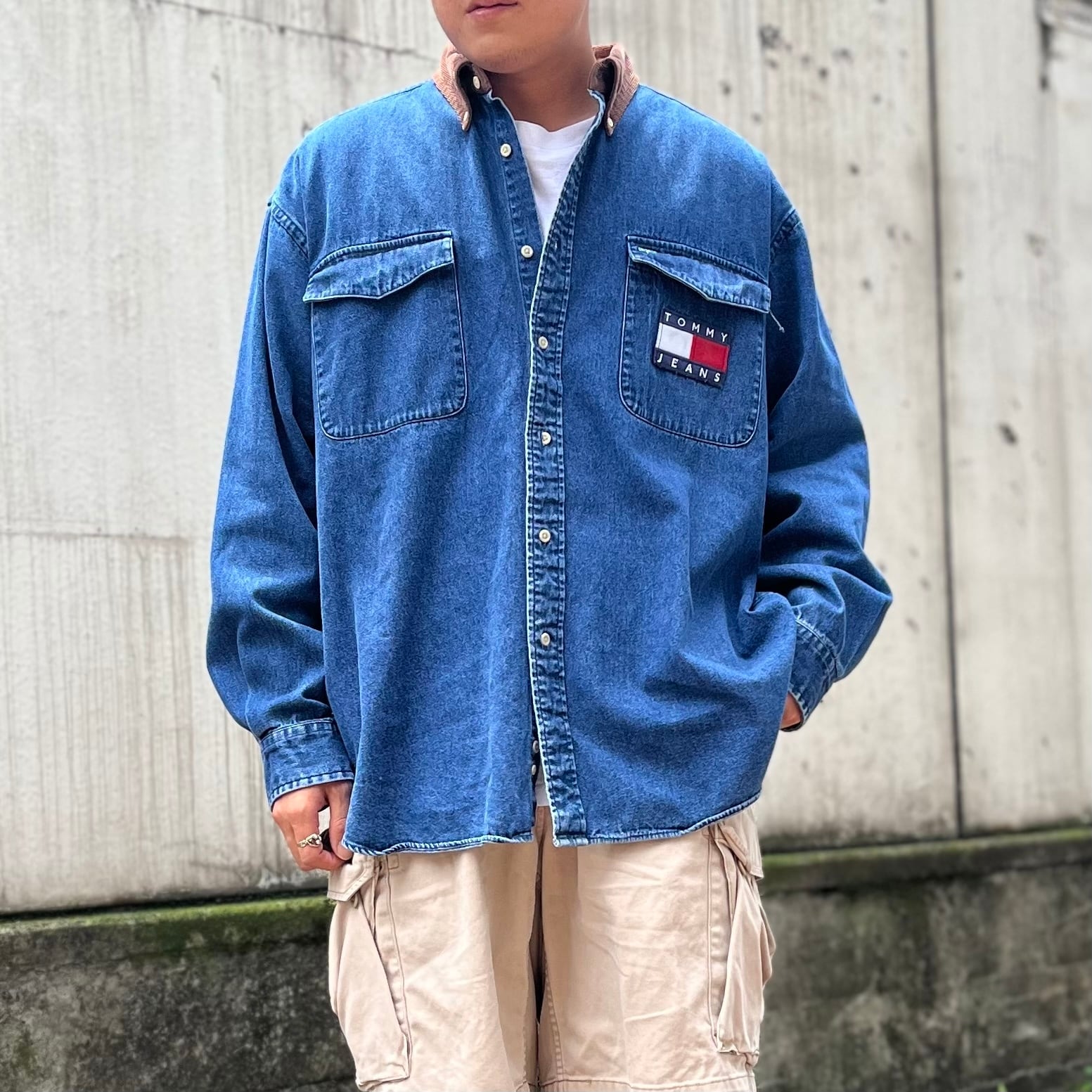 90年代 size:L【 TOMMY JEANS 】トミージーンズ トミーヒルフィガー