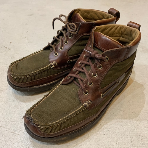 90s L.L.Bean アラガッシュ　デッキブーツ　ハイキング　緑　26.5