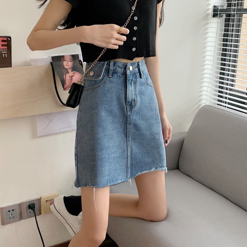 デニムスカートレディースサマードレス2020新入生バージョンのハイウエスト細いaラインスカートウエスタンスタイルワイルドショートスカート 1号婦人94864828714