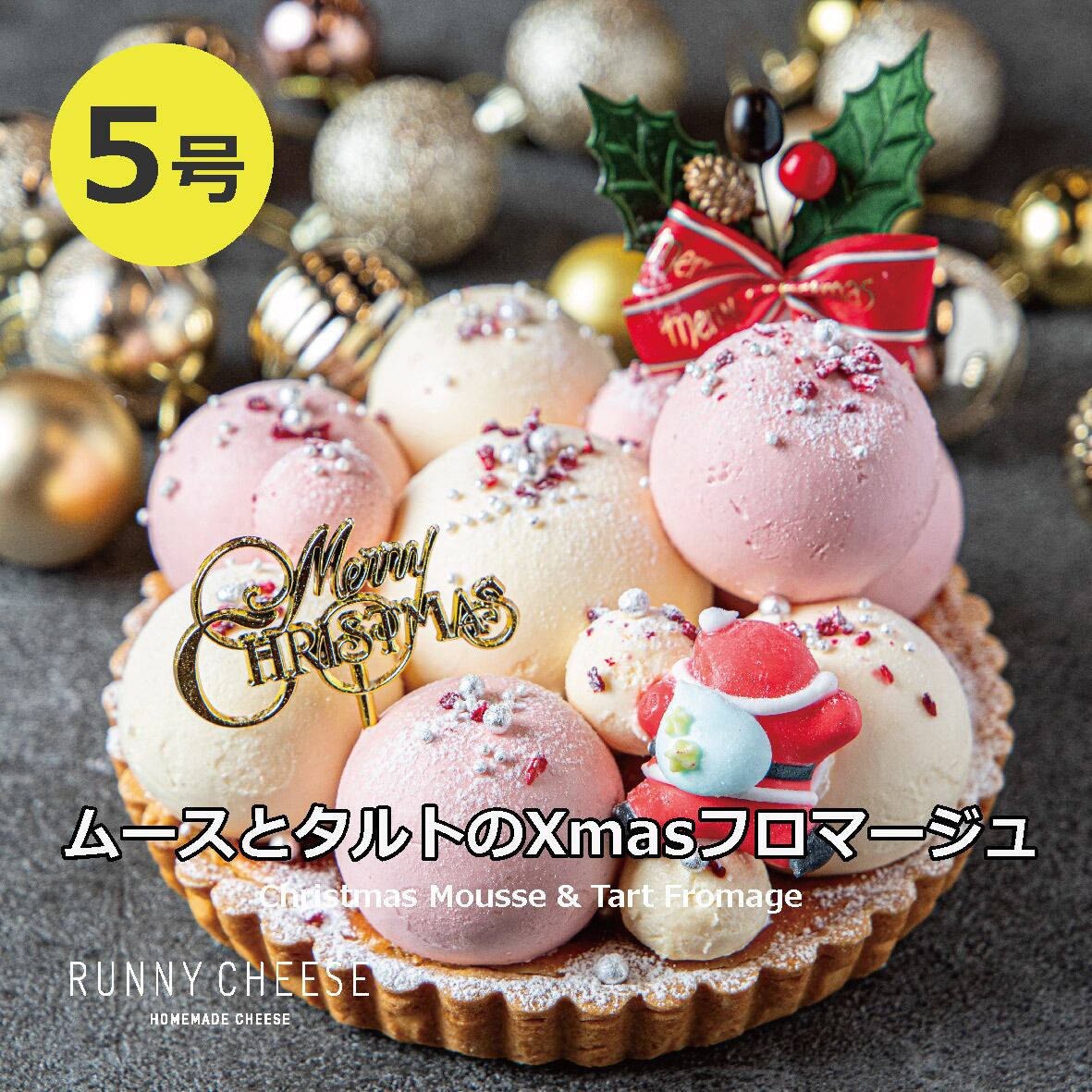 【2026年クリスマス(12/18~発送)】ムースとタルトのXmasフロマージュ 5号
