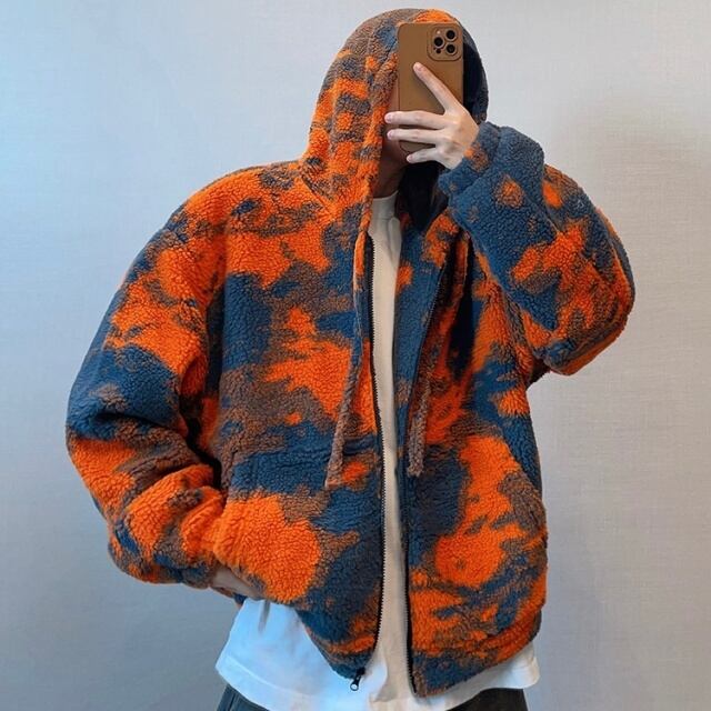 予約販売】ボアブルゾン アウター パーカー フード付き 総ボア