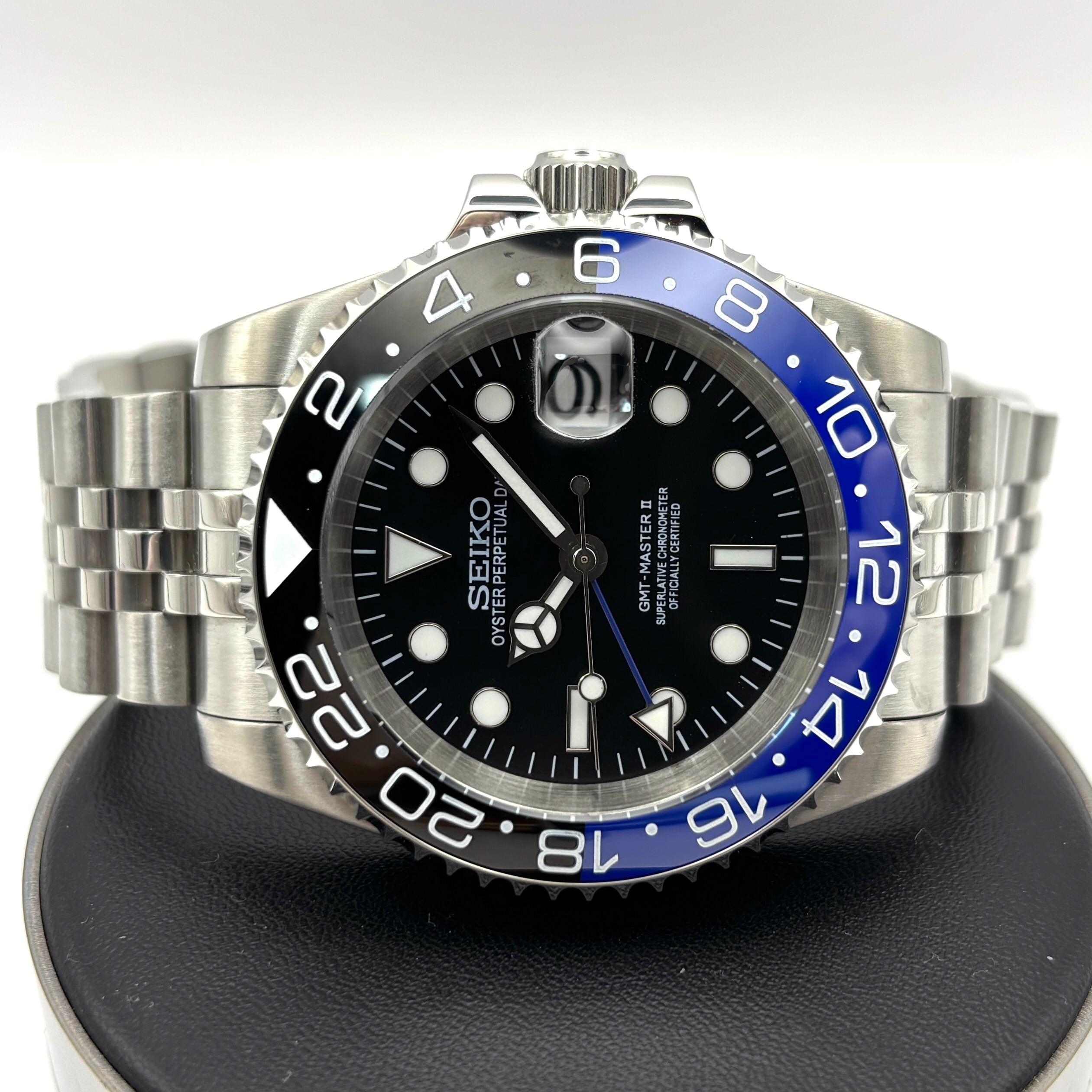 GMTマスタースタイル ブラック×ブルー | seiko mod専門店 MOD ONE