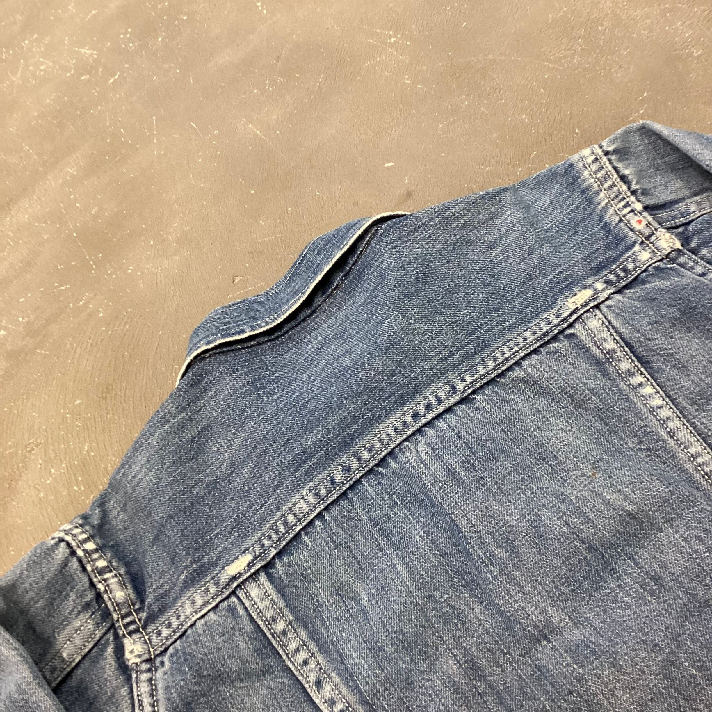 KIDS VINTAGE 50s PRAIRIE KID 2 Pockets Denim Jacket With Cotton Lining  Donut Button 50年代 デニムジャケット コットンライナー 打ち込みボタン ドーナツボタン 縦落ち 雰囲気抜群