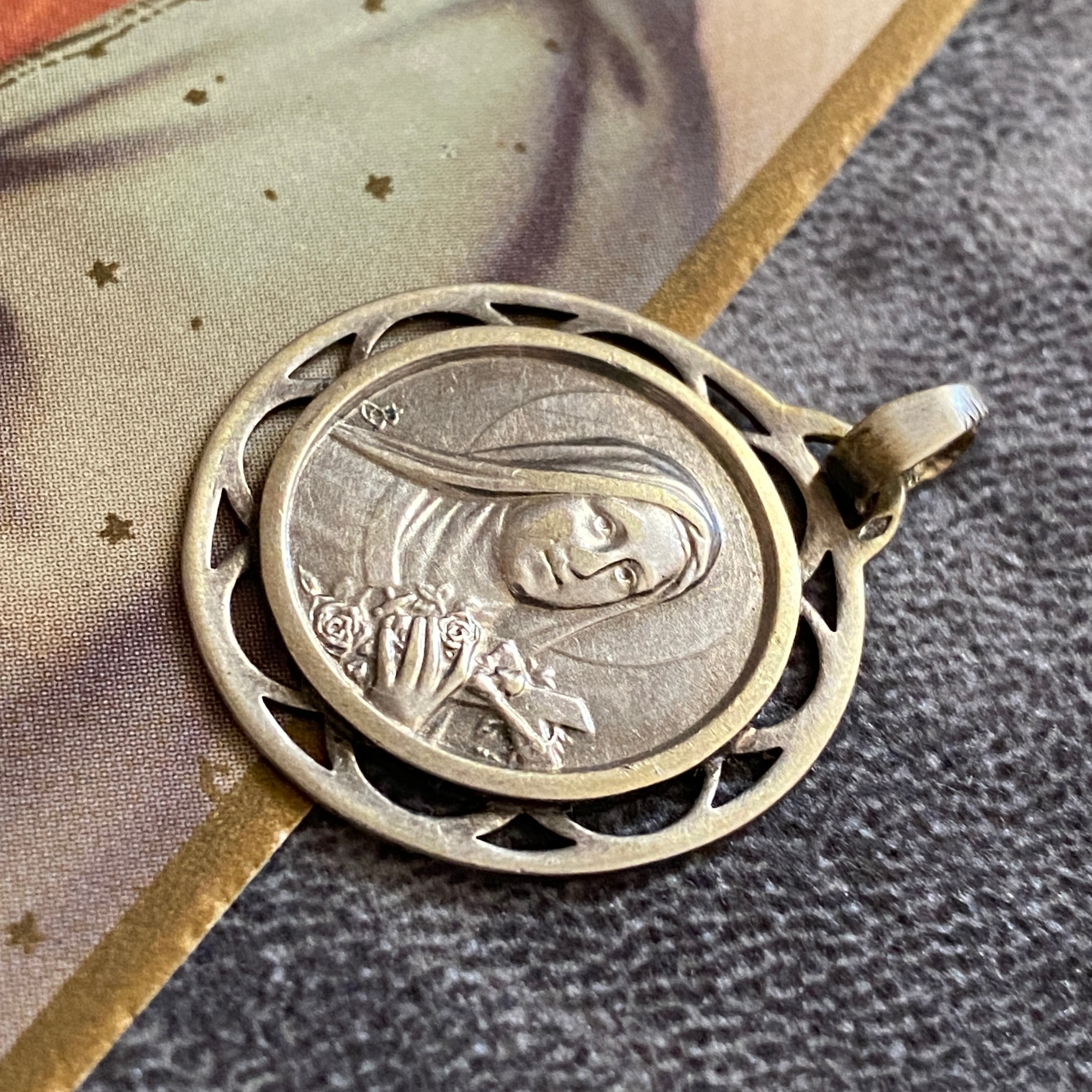 JB工房刻印✴︎透かしフレーム✴︎聖テレジアと教会のスカプラリオ