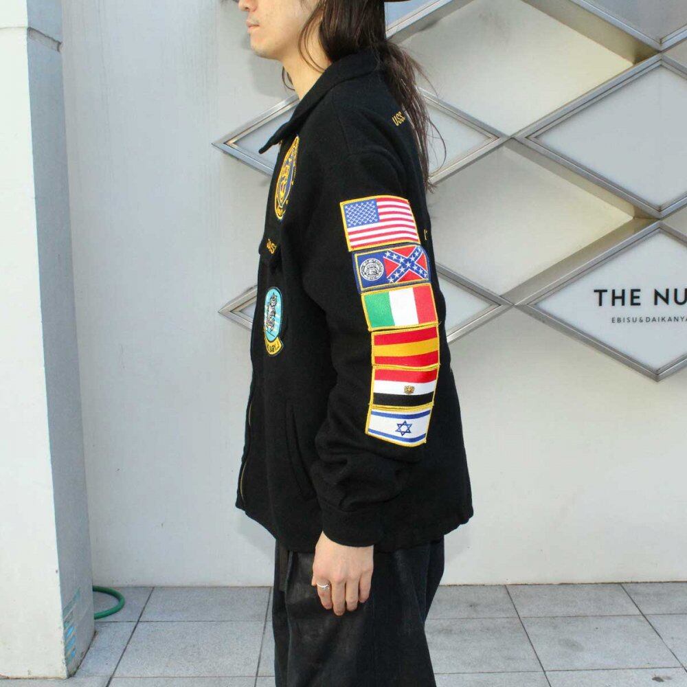 Vintage Souvenir Tour Jacket [US NAVY - USS 1992s-] POPEYE
