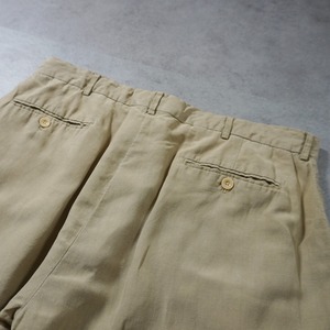 90s Polo by Ralph Lauren Linen-Silk Blend Trousers W35.5L29相当 古着