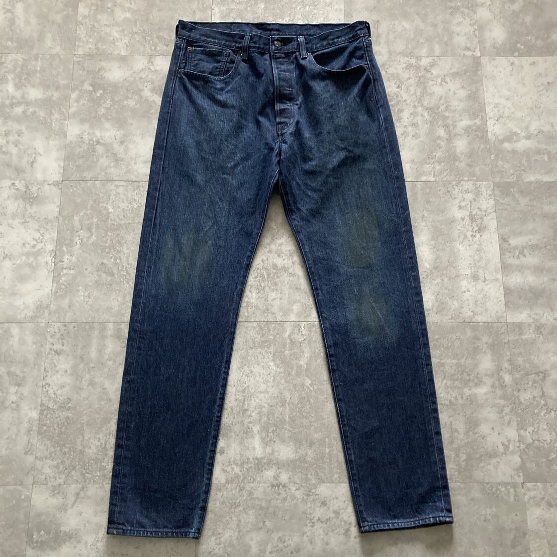 W33 L32】Levis 501 リーバイス ボタンフライ 濃紺 デニムパンツ 