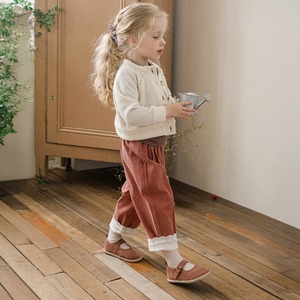 「予約販売」秋水玉柄レース付きボトムス