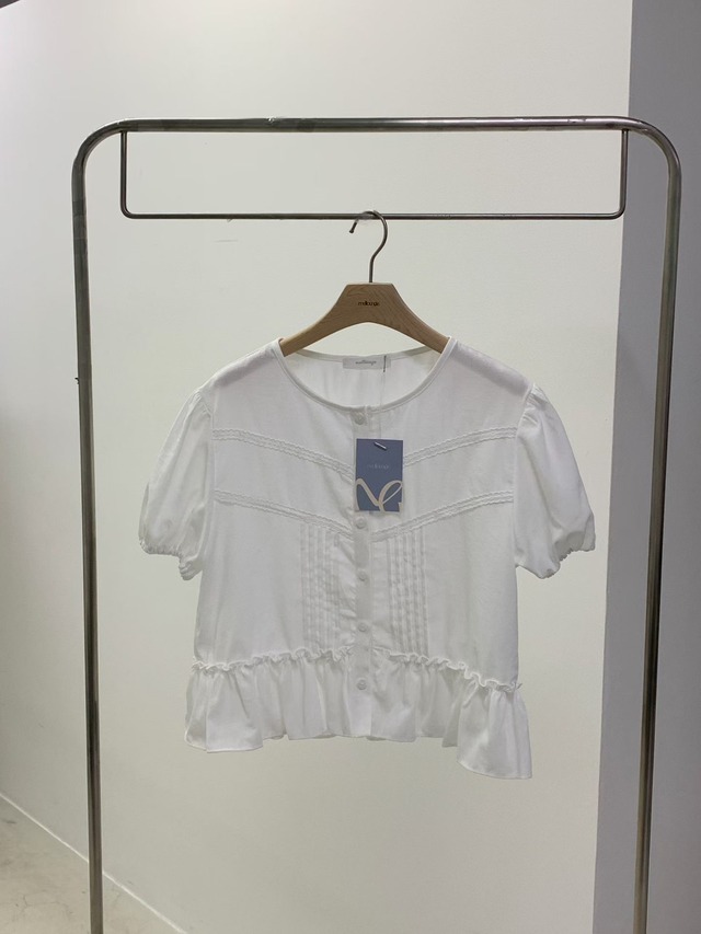 (予約) mellounge  / Ver pin tuck blouse 1color