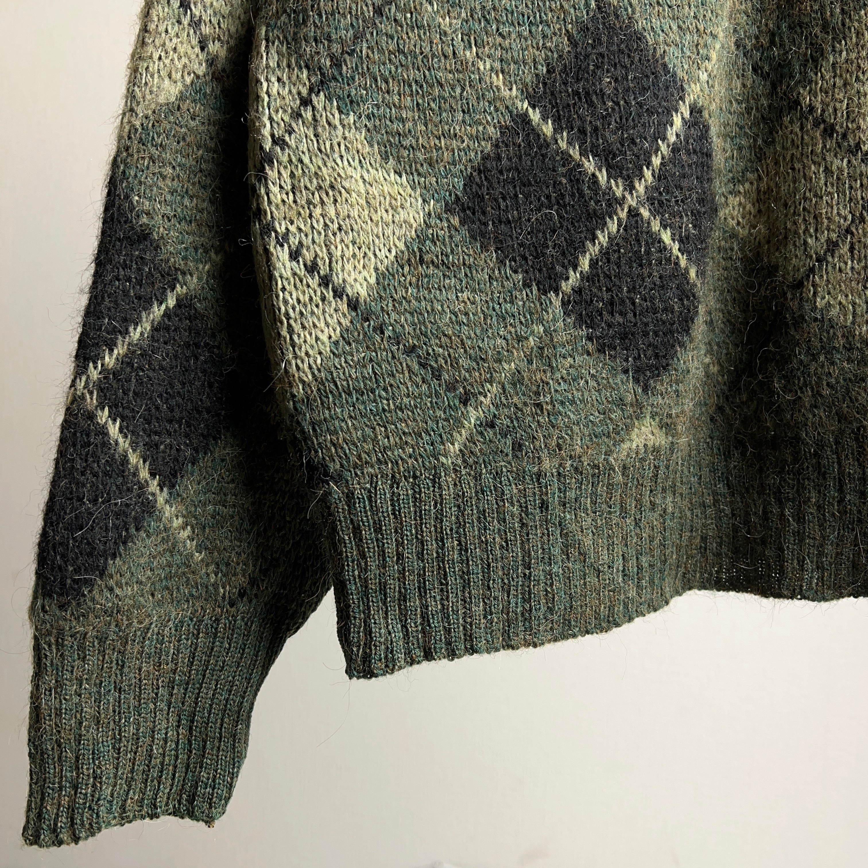 60's Brentwood Argyle Wool Knit Sweater 60年代 アーガイル柄 60's Brentwood Argyle Wool Knit Sweater 60年代 アーガイル柄