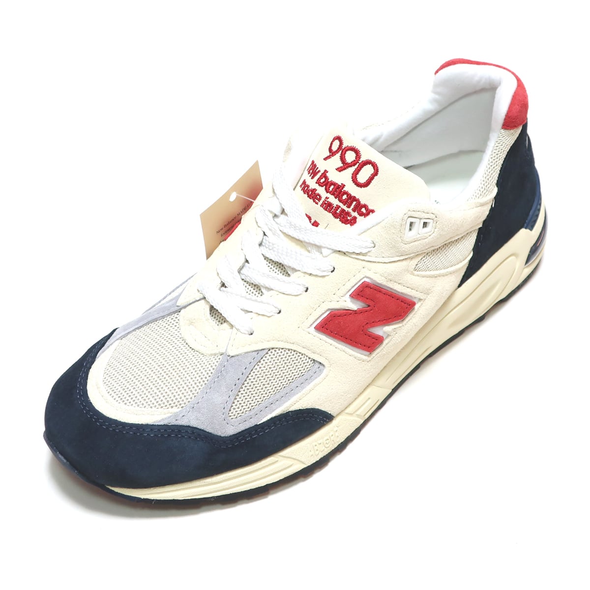 NEW BALANCE M990TA2 WHITE/BLUE/RED MADE IN USA M990V2