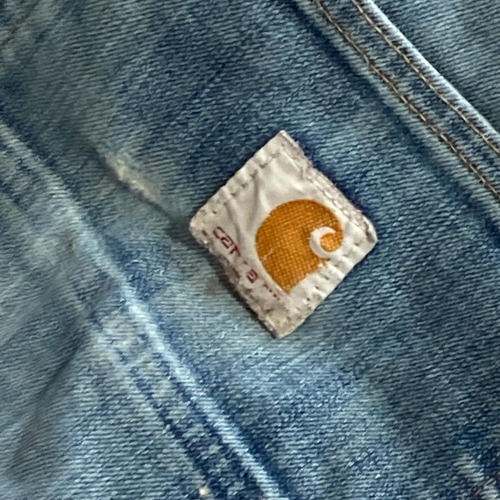 10s メキシコ製 デニム ダブルニー Carhartt 33×32 詳細写真2