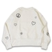 LOVE&PEACE SWEAT SHIRT -WHITE-