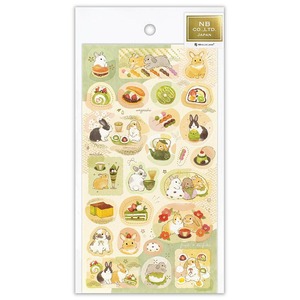 うさぎと和スイーツ 和風シール