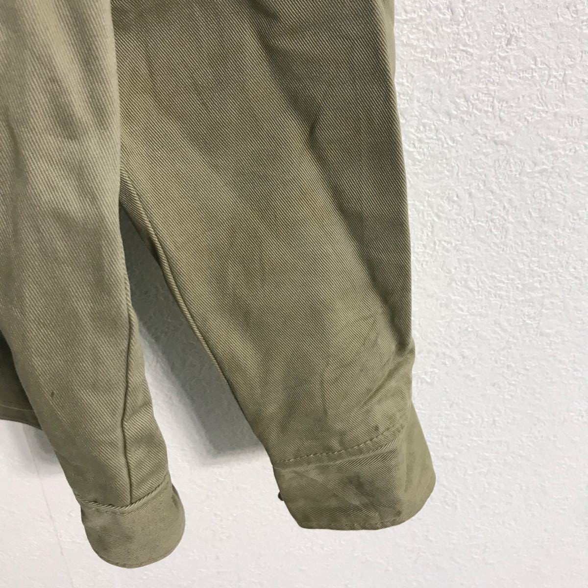 H&M ジップアップ コットン ジャケット L カーキ フード 古着卸