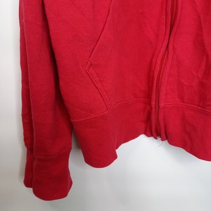 FX　スウェット　フルジップ　パーカー　オーバーサイズ　刺繍　レッド　XL