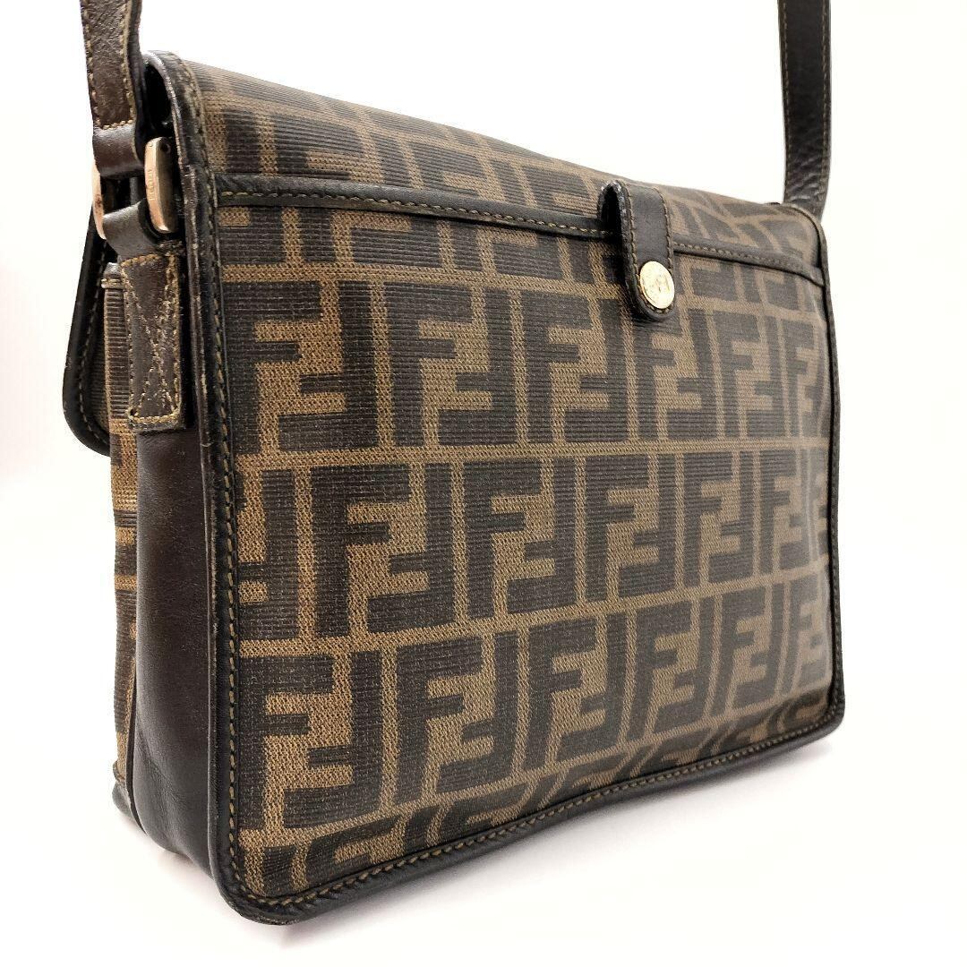 FENDI ズッカズッキーノレザーPVC ショルダーバッグマンマFF