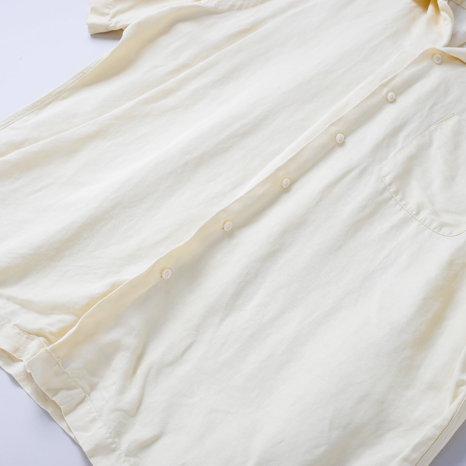 極美品】90s Ralph Lauren special silk linen open collar shirt