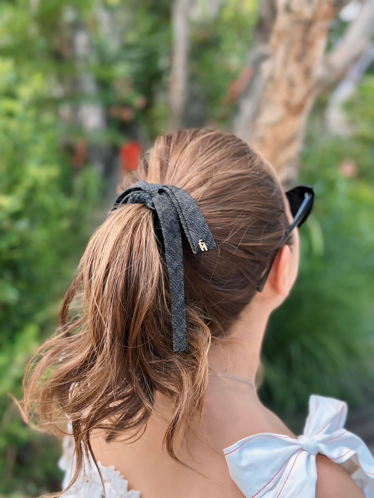 デニムリボンシュシュ