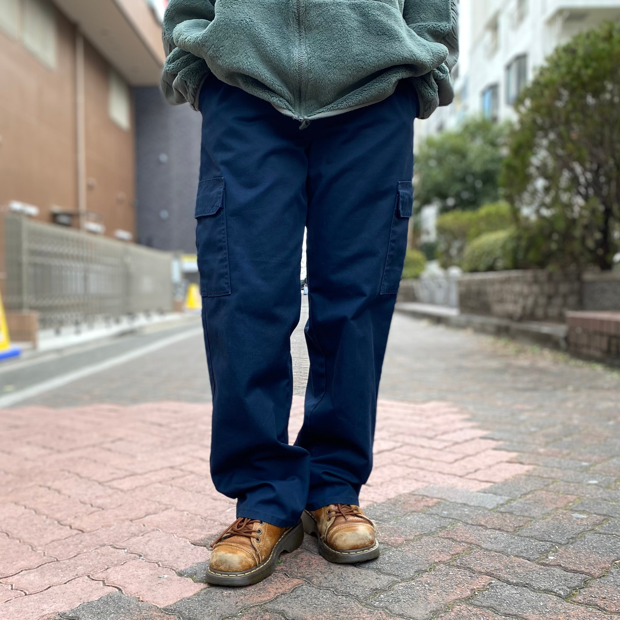 ディッキーズDickiesワークパンツカーゴパンツカラーパンツ紺ヴィンテージ