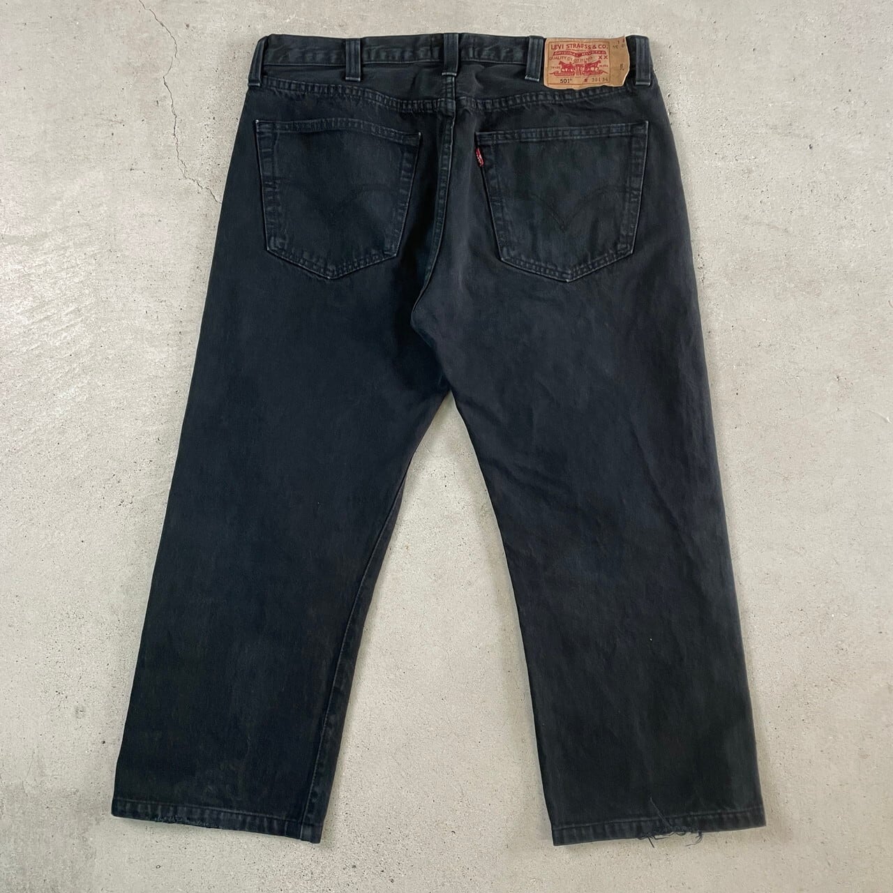 Levi's ユーロリーバイス 501 ブラックデニムパンツ ストレート メンズ