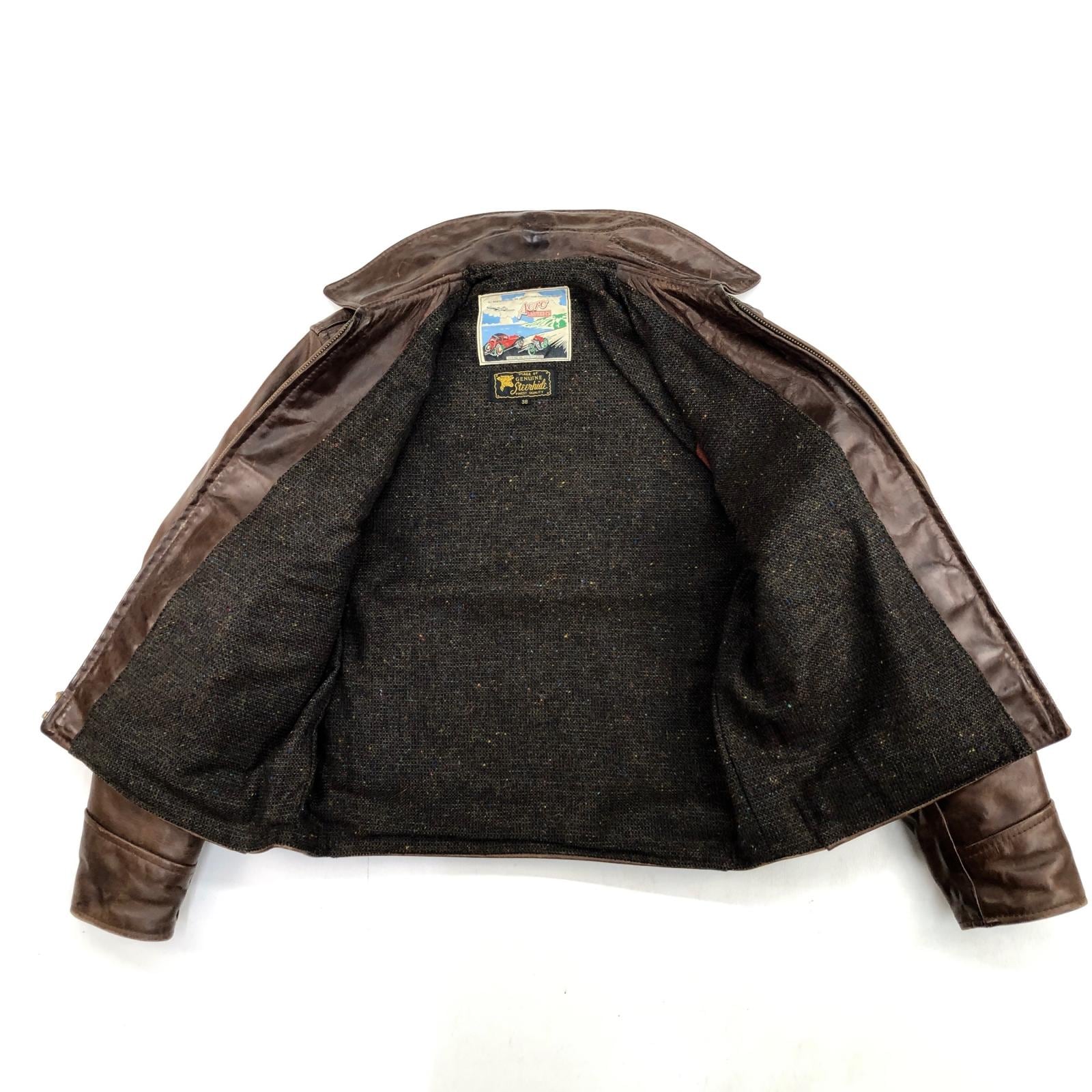 ア*ー様 エアロレザーハイウェイマン90sヴィンテージ AERO LEATHER エアロレザー 80 -90年代 スコットランド製 HIGHWAYMAN