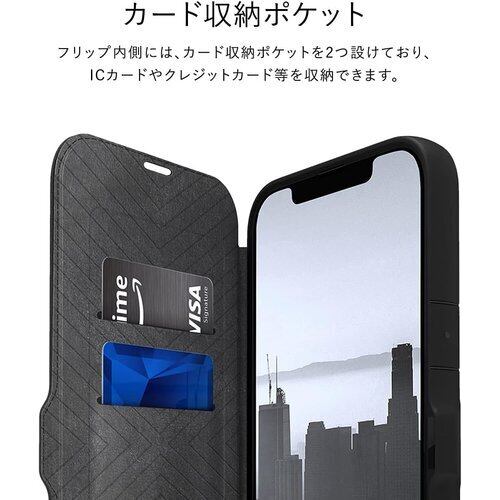 新品》 RAPTIC iPhone13 Pro 対応 ケース 手帳型 背面 クリア カード