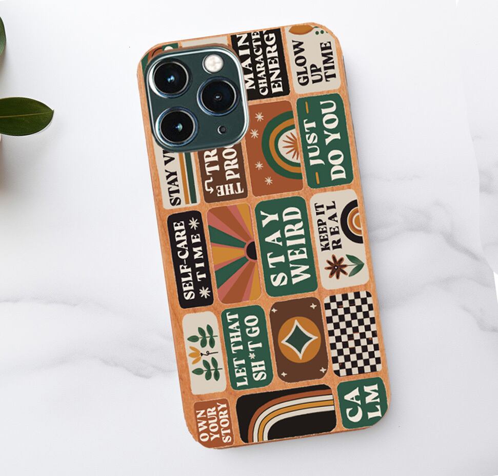 天然木♡ WOOD POSITIVE ME iPhoneケース スマホケース 木製