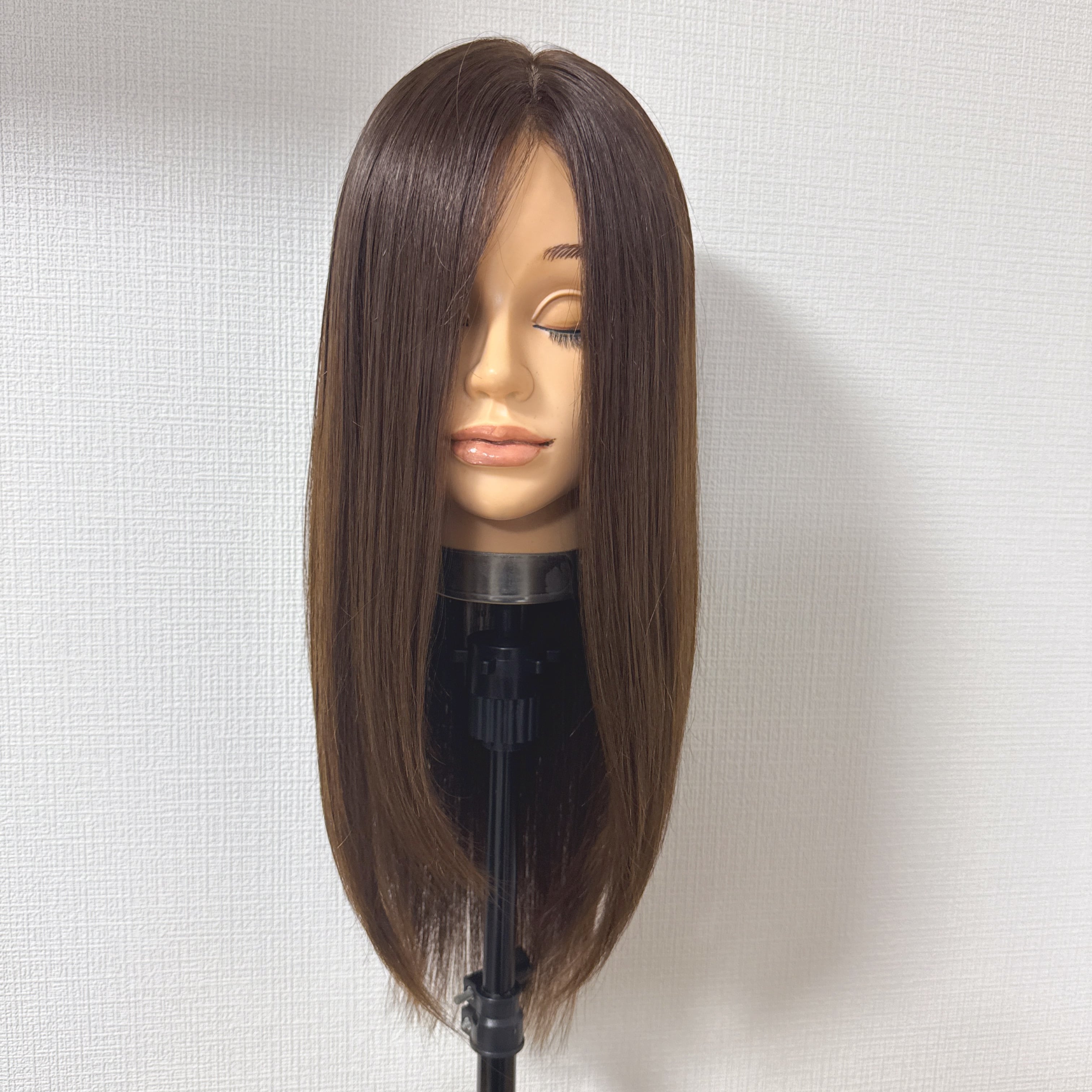 3DウィッグPlus 未カット 50cm ナチュラルブラウン系 百合子ウィッグ