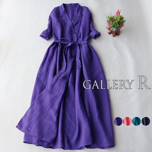 コットンリネン　麻　ワンピースドレス　ワンピース　