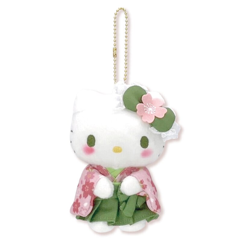 Hello Kitty Matcha Kimono Plush Mascot | Sakura & Matcha Japanese Design