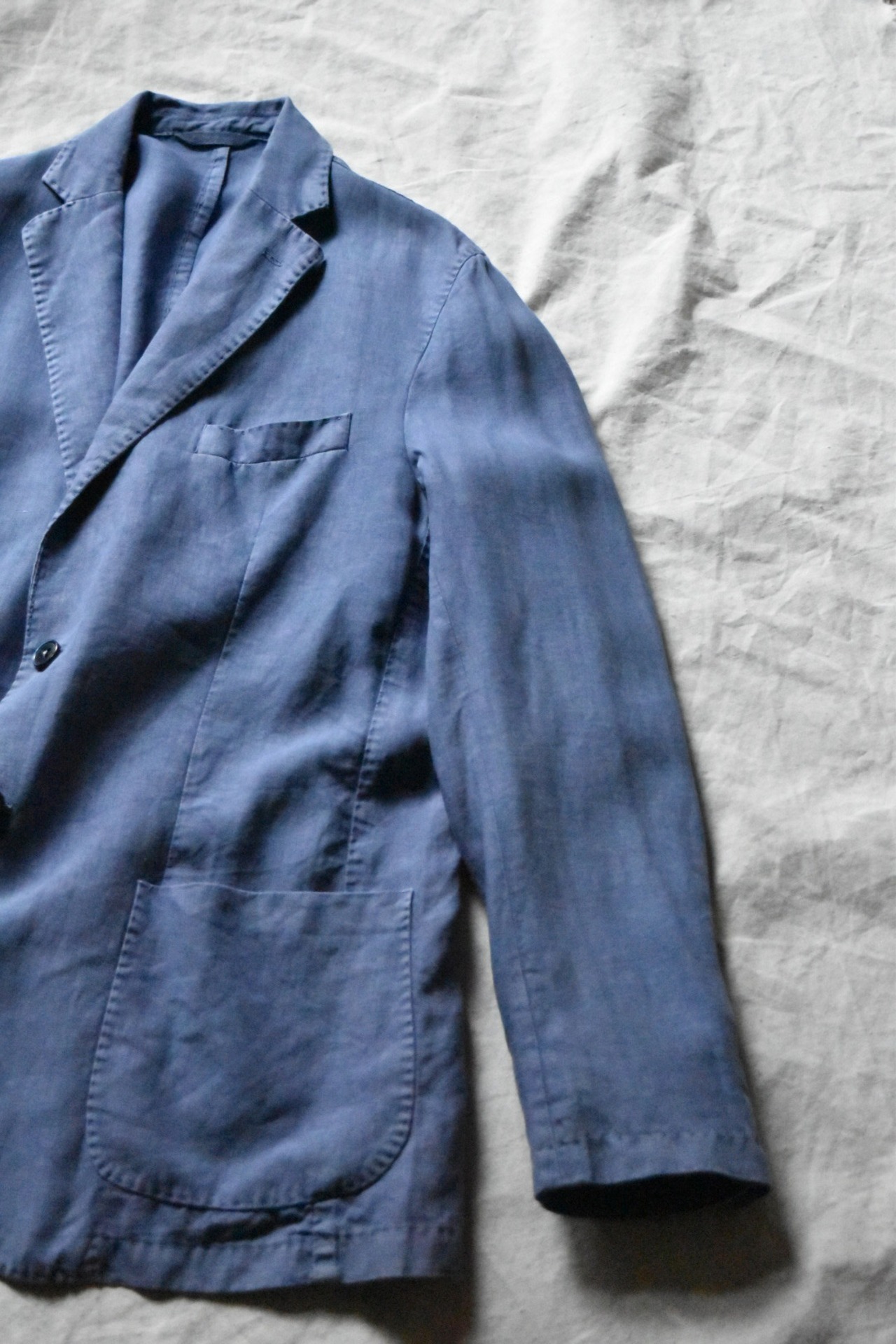 Italy linen fade blue jacket