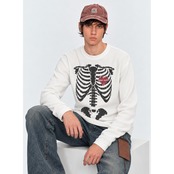 VINTAGE ストリート スケルトン ワッフル ロングTシャツ T2347