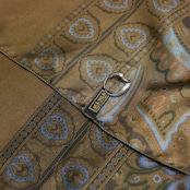 paisley pattern silk scarf brown