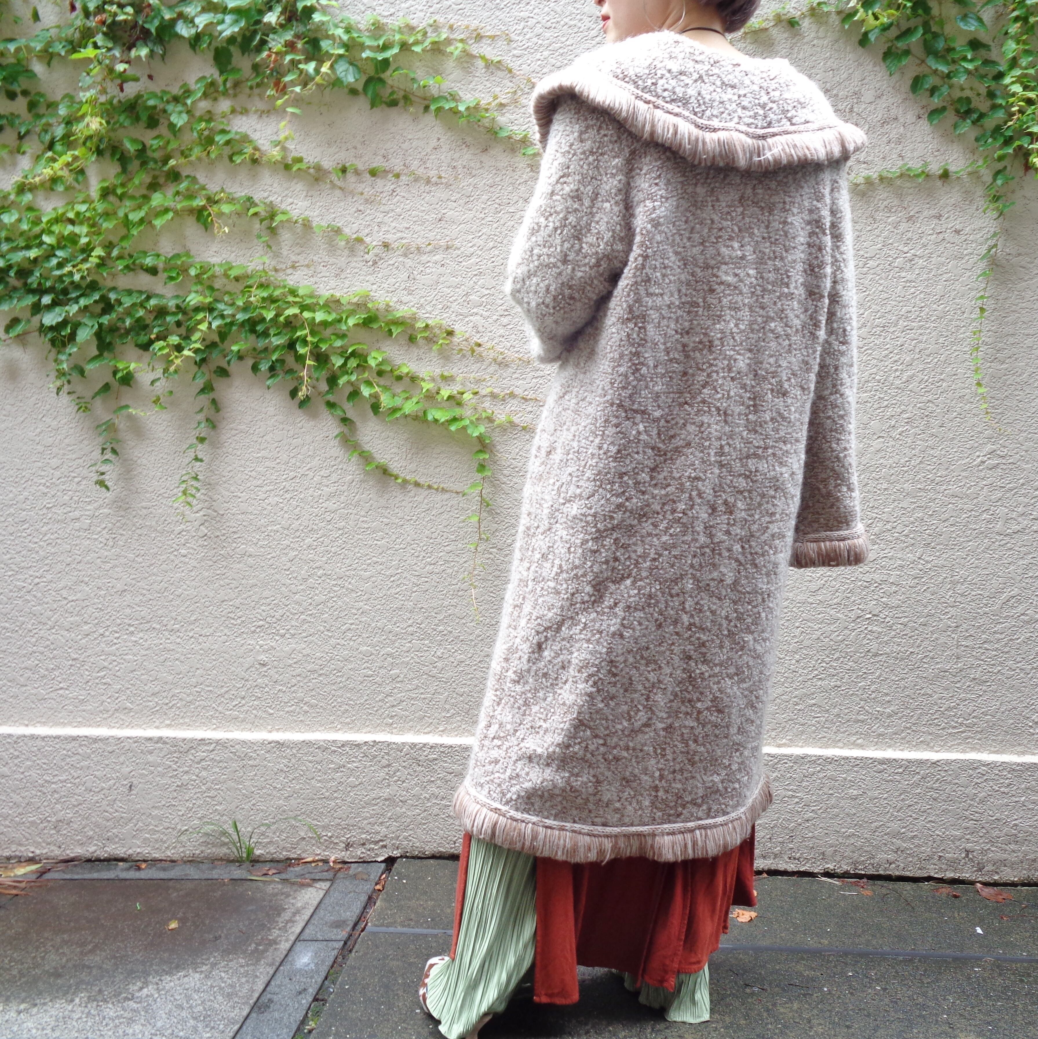 hugowar_vintagechic パフスリーブロングニットガウン　最終価格 hugowar_vintagechic パフスリーブロングニットガウン