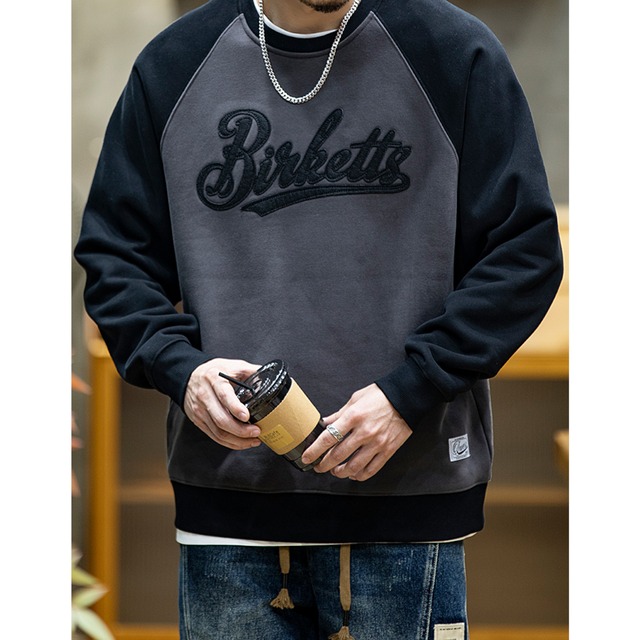 ルーズラウンドネックカジュアルパーカー 224077