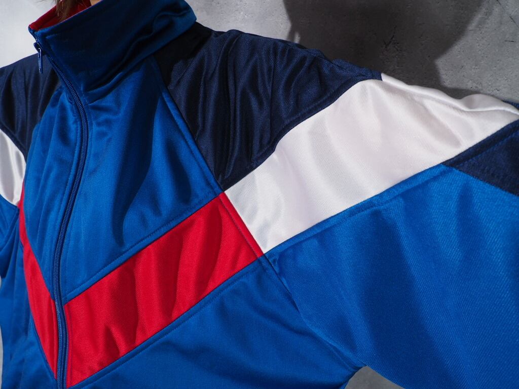 1990s Multi color panel Switching vintage loose Track jacket