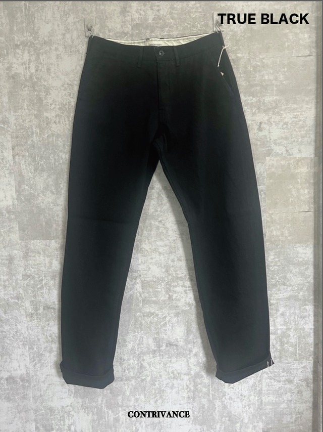 [NEW] DENIM TROUSERS [TRUEBLACK]13.5oz セルビッチデニム トラウザーズ 赤耳,日本製, 岡山デニム,