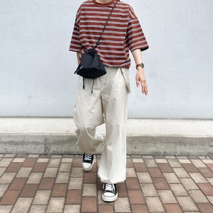 Ripstop suspenders pants (light-beige)