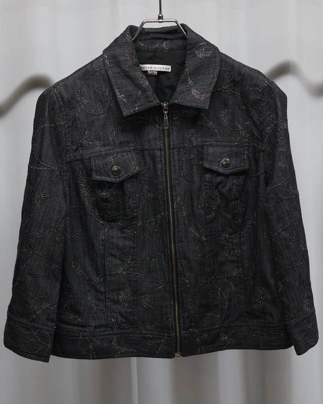 Glitter design zip blouson