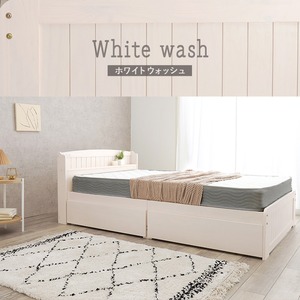 【組立式】引出し付きセミダブルベッド ポケットコイルマットレスセット すのこフレーム 3色展開 一人暮らし ワンルーム 幅124cm