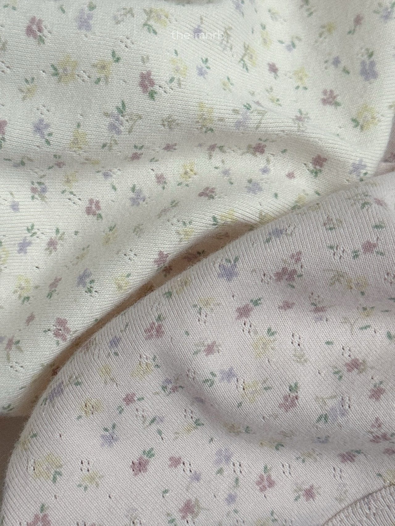 送料無料【予約】/ コットンアイレット長袖Tシャツ / minirobe