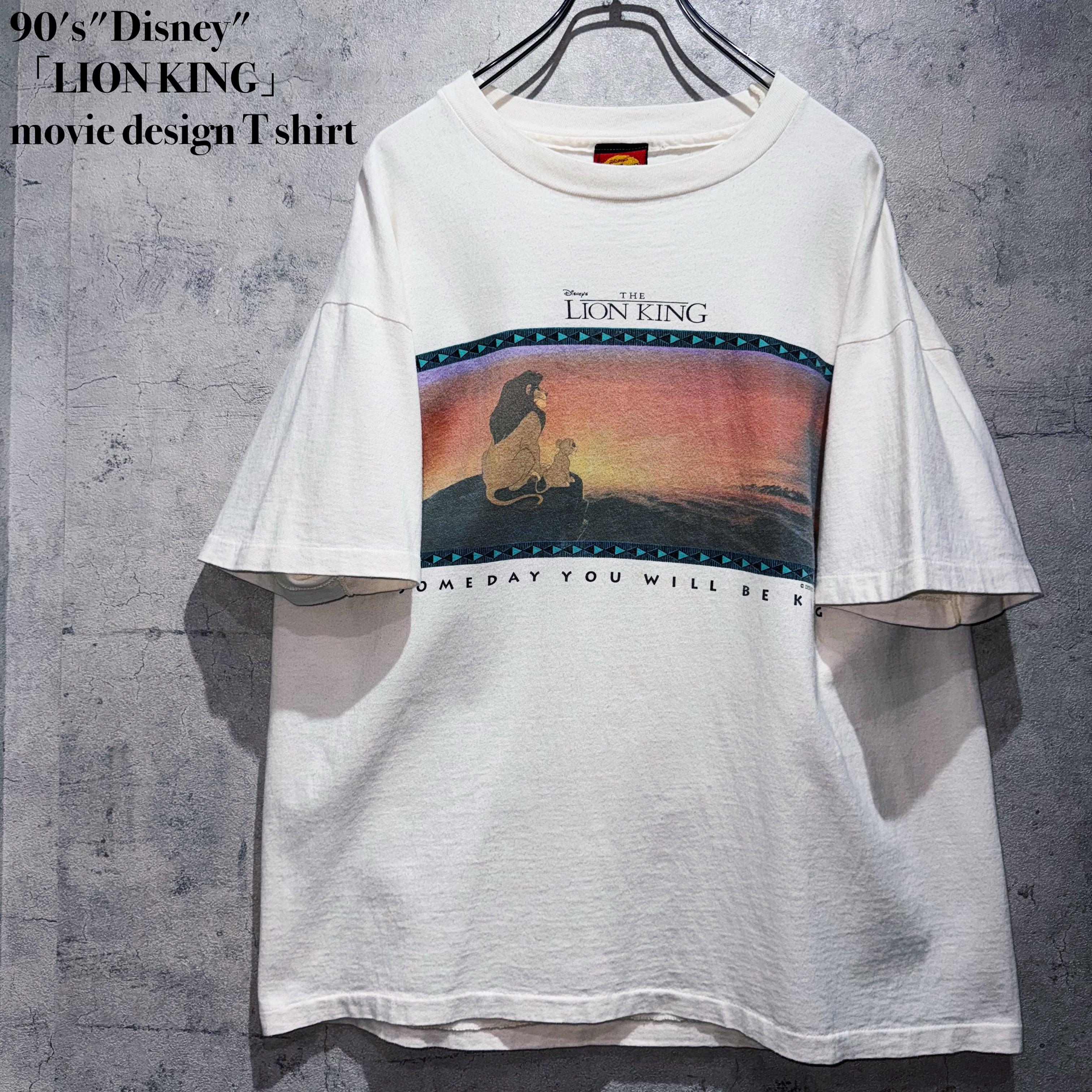 90's"Disney"「LION KING」movie design T shirt
