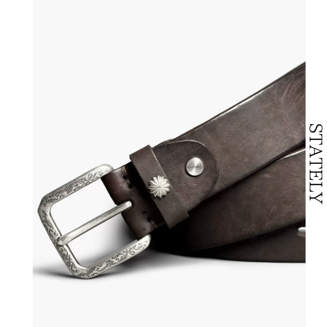 Vintage Buckle レザーベルト/3color_A09・画像2
