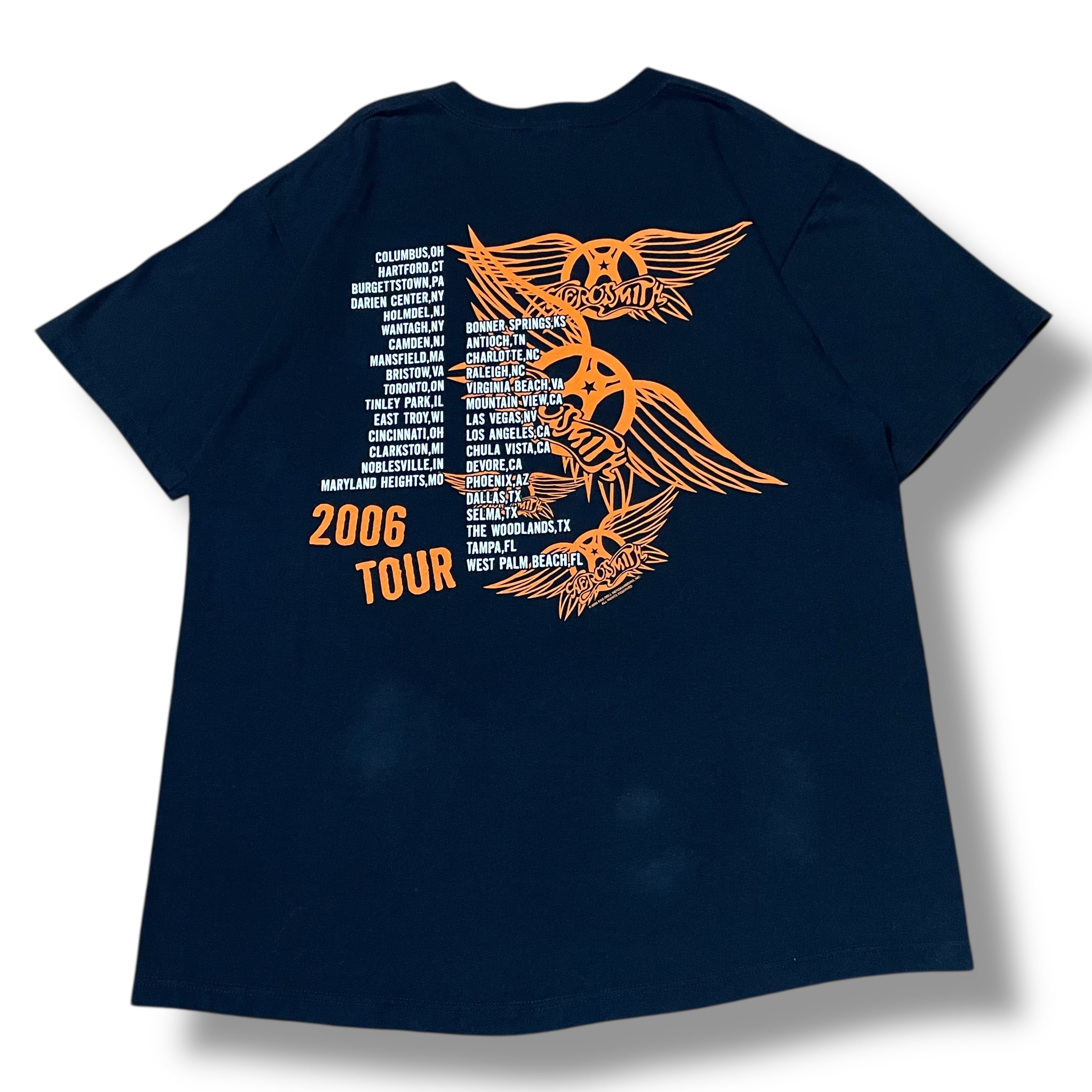 00s Aerosmith tee エアロスミス バンドT ビンテージ L】【00年代】Aerosmith エアロスミス 2006年ツアー ツアーTシャツ