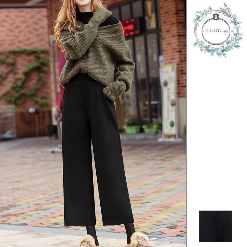 ボトムス レディース 秋 冬 パンツ ワイドレッグパンツ ガウチョパンツ ロング ハイウエスト ウエストゴム シンプル オフィス カジュアル 30代 40代 おしゃれなフランス パリのレディースファッションアイテム Minato ボトムス レディース 秋 冬 パンツ ワイドレッグパンツ ガウチョパンツ ロング ハイウエスト ウエストゴム シンプル オフィス カジュアル 30代 40代 おしゃれなフランス パリのレディースファッションアイテム Minato