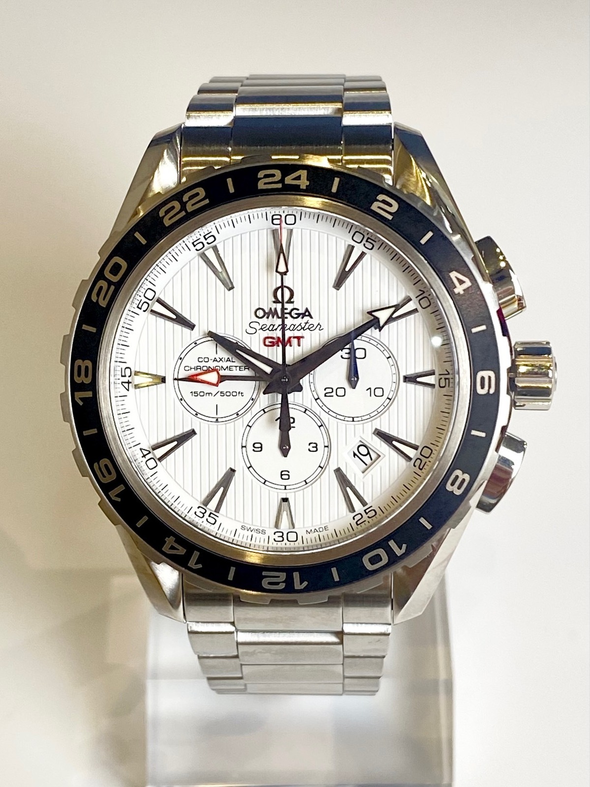 OMEGA オメガ メンズ 腕時計 シーマスターアクアテラ GMTクロノグラフ 