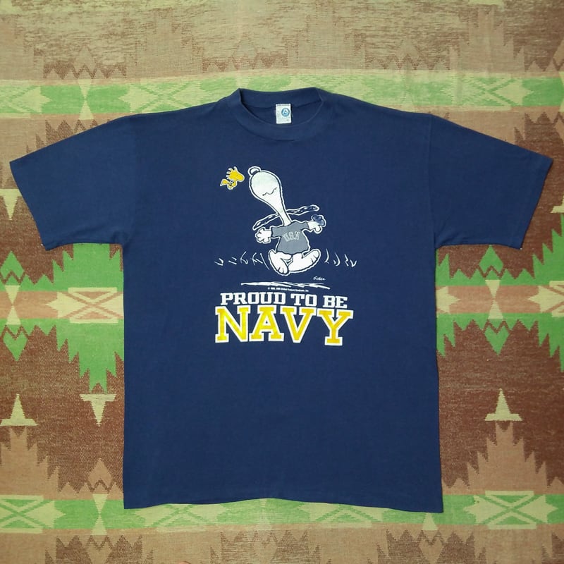80s ARTEX SNOOPY U.S.NAVY Print T-Shirt （XL）