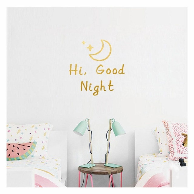 Hi Good Night 月 英語 英字 ウォールステッカー ウォール ステッカー シール 装飾 北欧 シンプル 寝室 子供 おもちゃ 絵画 おしゃれ 立体 3d 海外 インテリア 子供部屋 文字 Coloring Life Hi Good Night 月 英語 英字 ウォールステッカー ウォール ステッカー シール 装飾 北欧 シンプル 寝室 子供 おもちゃ 絵画 おしゃれ 立体 3d 海外 インテリア 子供部屋 文字 Coloring Life